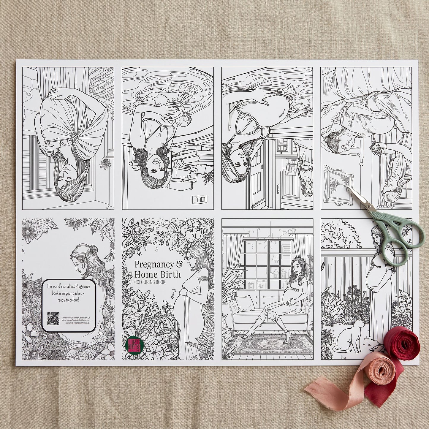 Pregnancy & Home Birth Micro Colouring DIY Book