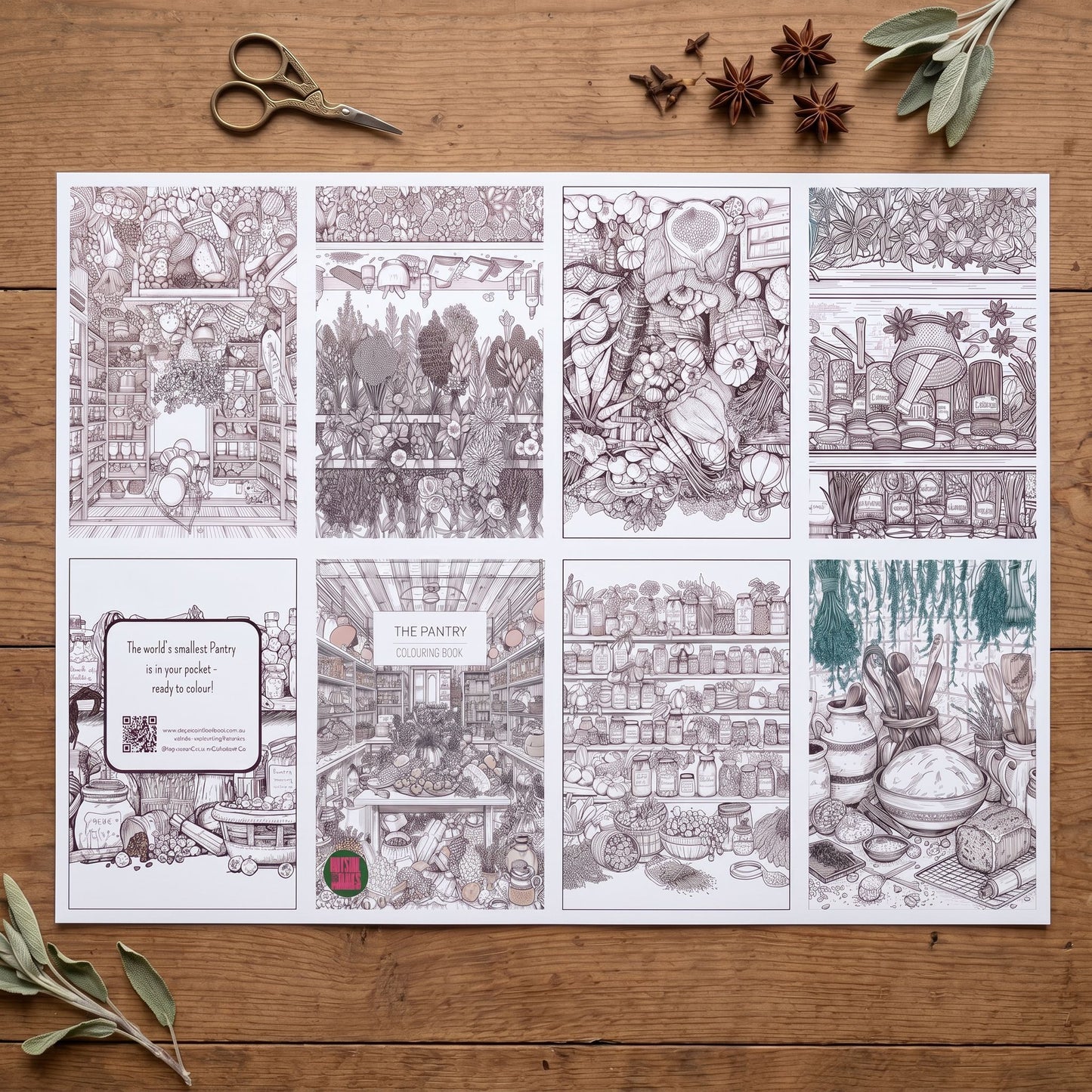 The Pantry Micro Colouring DIY Book
