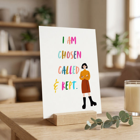 I Am Chosen, Called & Kept | Greeting Card | Blank Inside