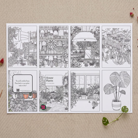 House Plants Micro Colouring DIY Book