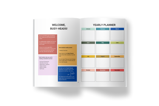 The Busy Head Planner: An Undated Daily Planner for ADHD Brains, Neurodivergent Thinkers and Creatives Who Don't Do Boring