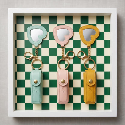 Heart Mirror Lipstick Keychain — Liptember Edition