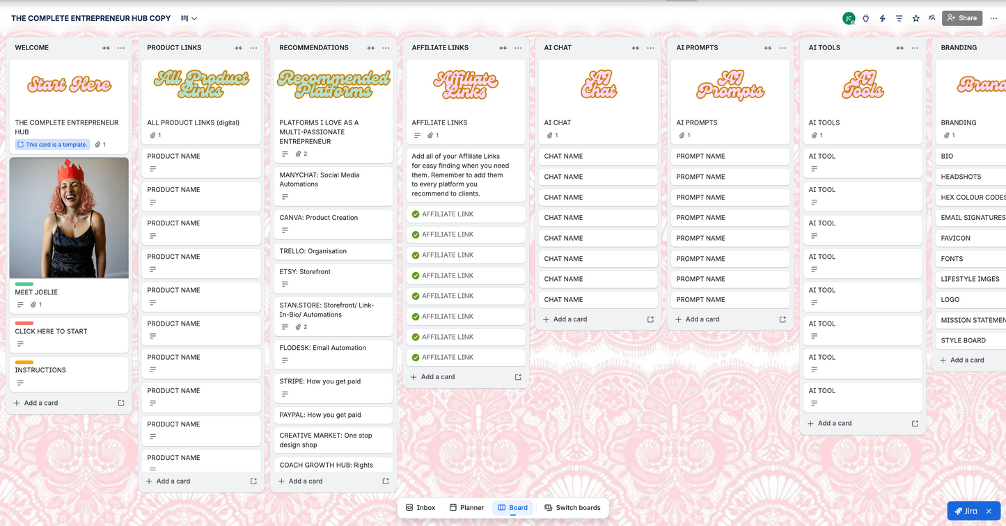 The Complete Entrepreneur Trello Hub Command Centre