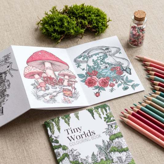 Tiny Worlds Micro Colouring DIY Book