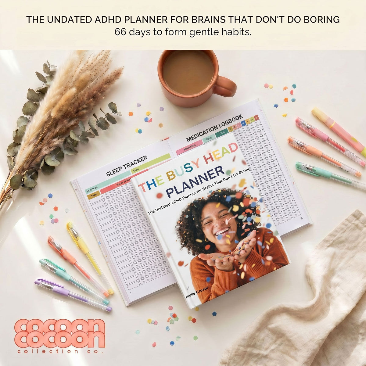 The Busy Head Planner: An Undated Daily Planner for ADHD Brains, Neurodivergent Thinkers and Creatives Who Don't Do Boring