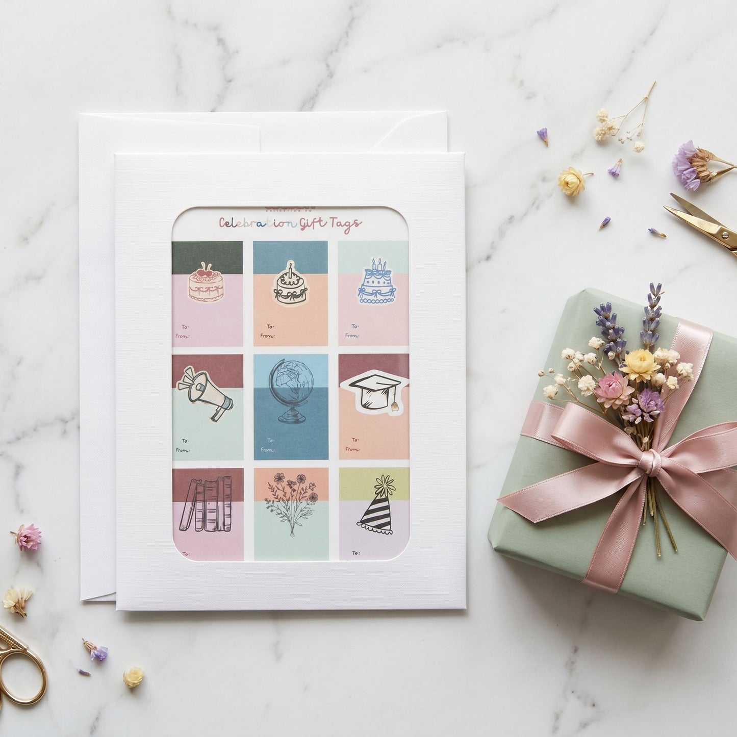 Celebrations Gift Tag Set: 9 Designs