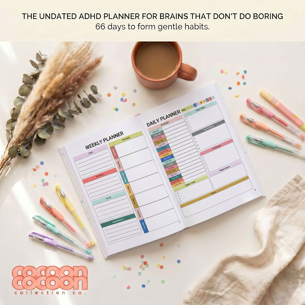 The Busy Head Planner: An Undated Daily Planner for ADHD Brains, Neurodivergent Thinkers and Creatives Who Don't Do Boring