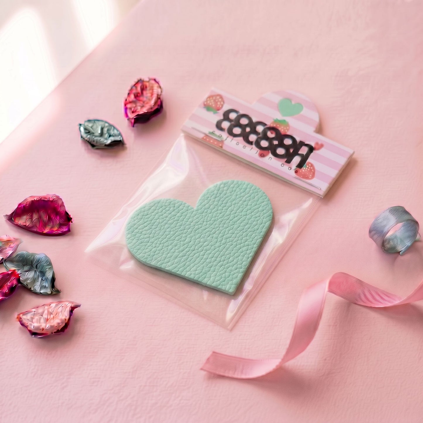 Leatherette Heart Bookmark