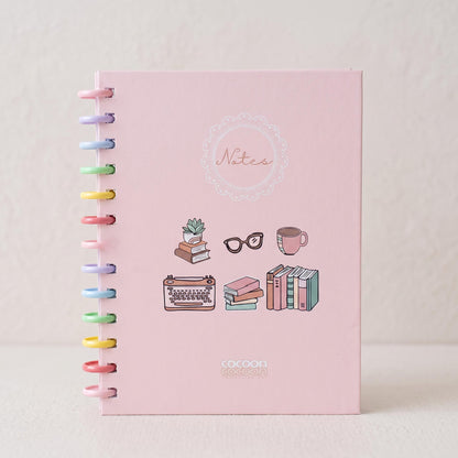 Rainbow Discbound Notebook Hand Crafted