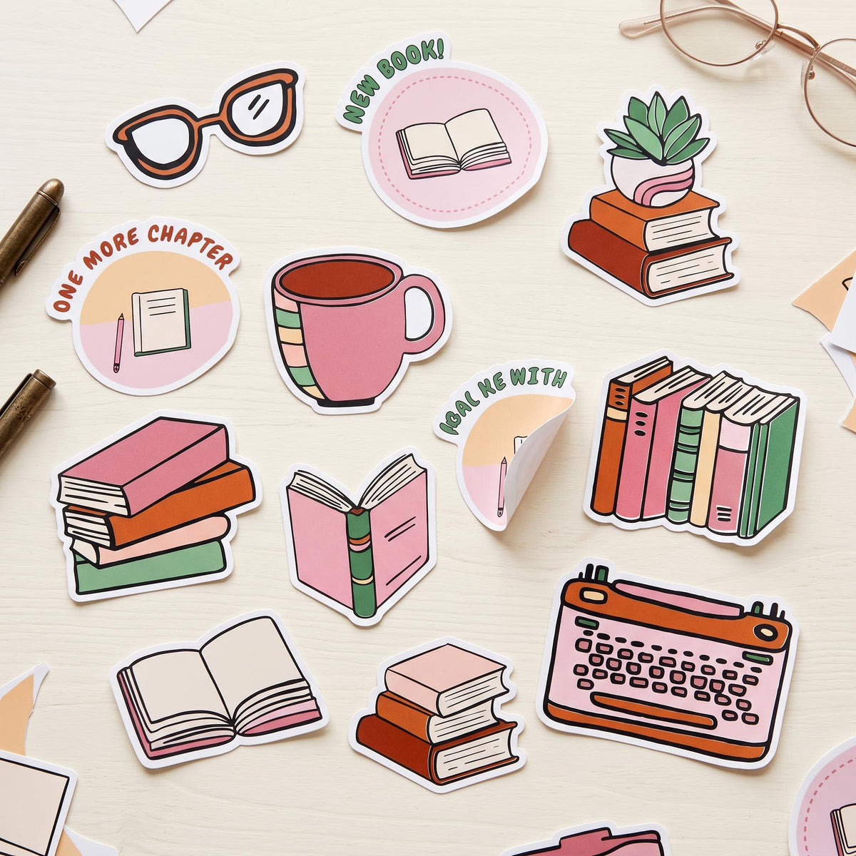 Book Lover's Sticker Set