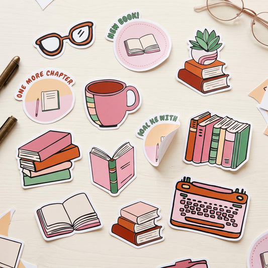 Book Lover's Sticker Set