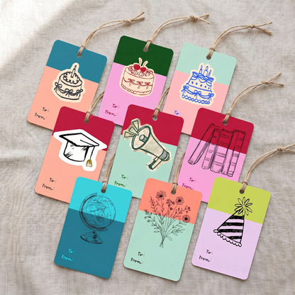 Celebrations Gift Tag Set: 9 Designs