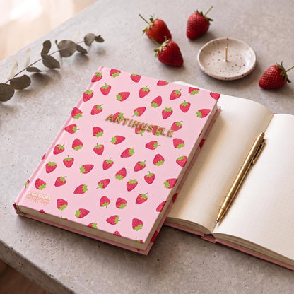 Antihustle, Strawberry Hardcover Journal