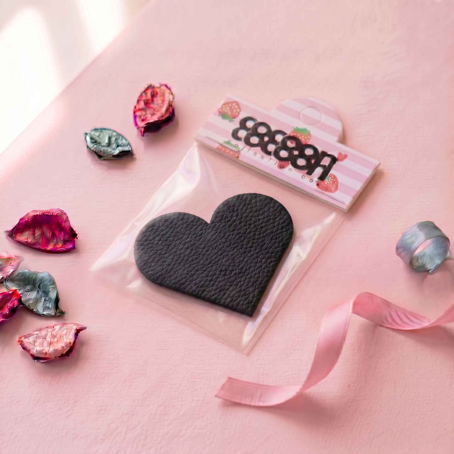 Leatherette Heart Bookmark
