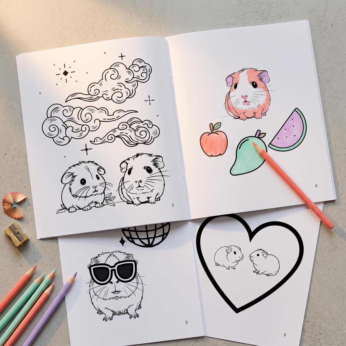 Guinea Pig City Colouring Book