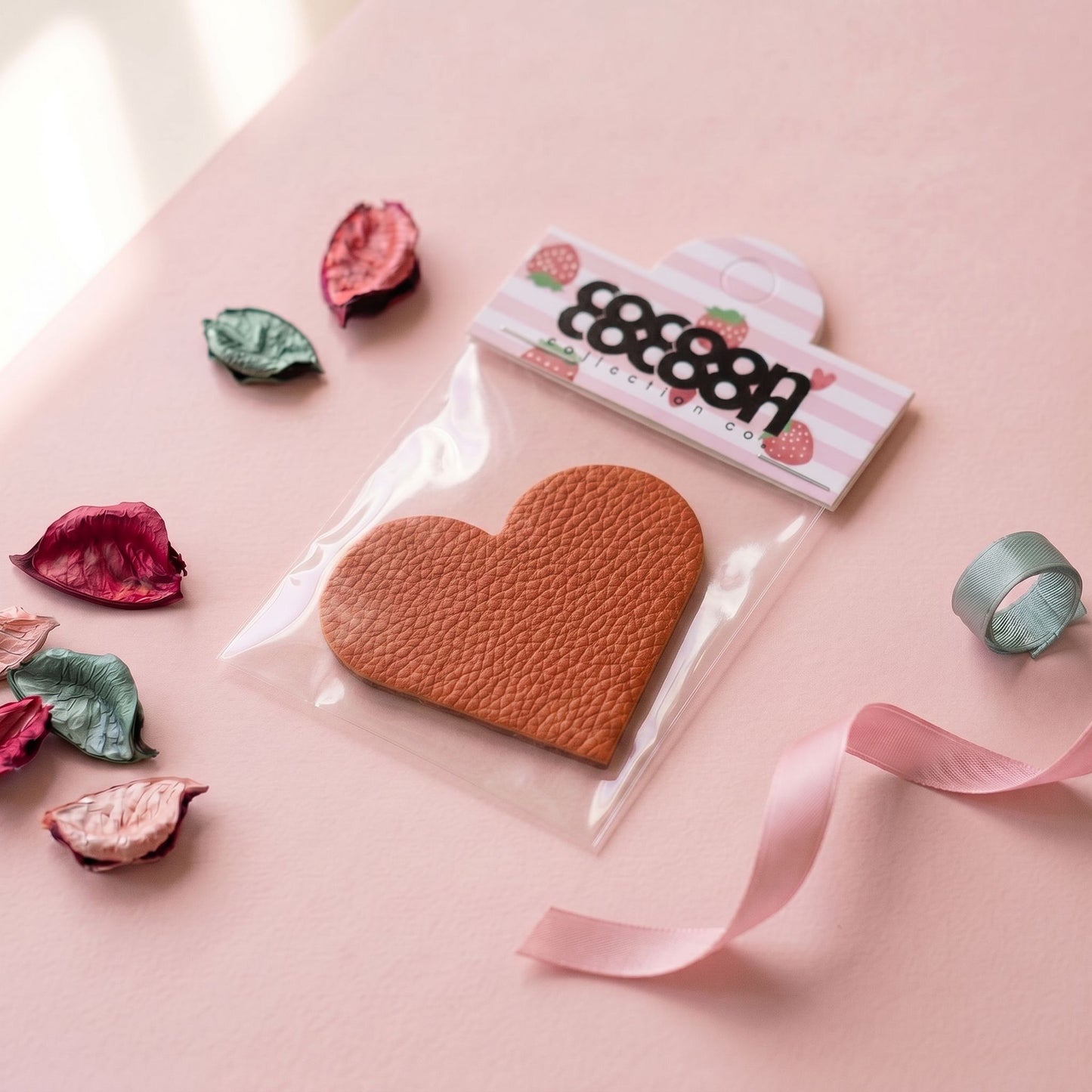 Leatherette Heart Bookmark