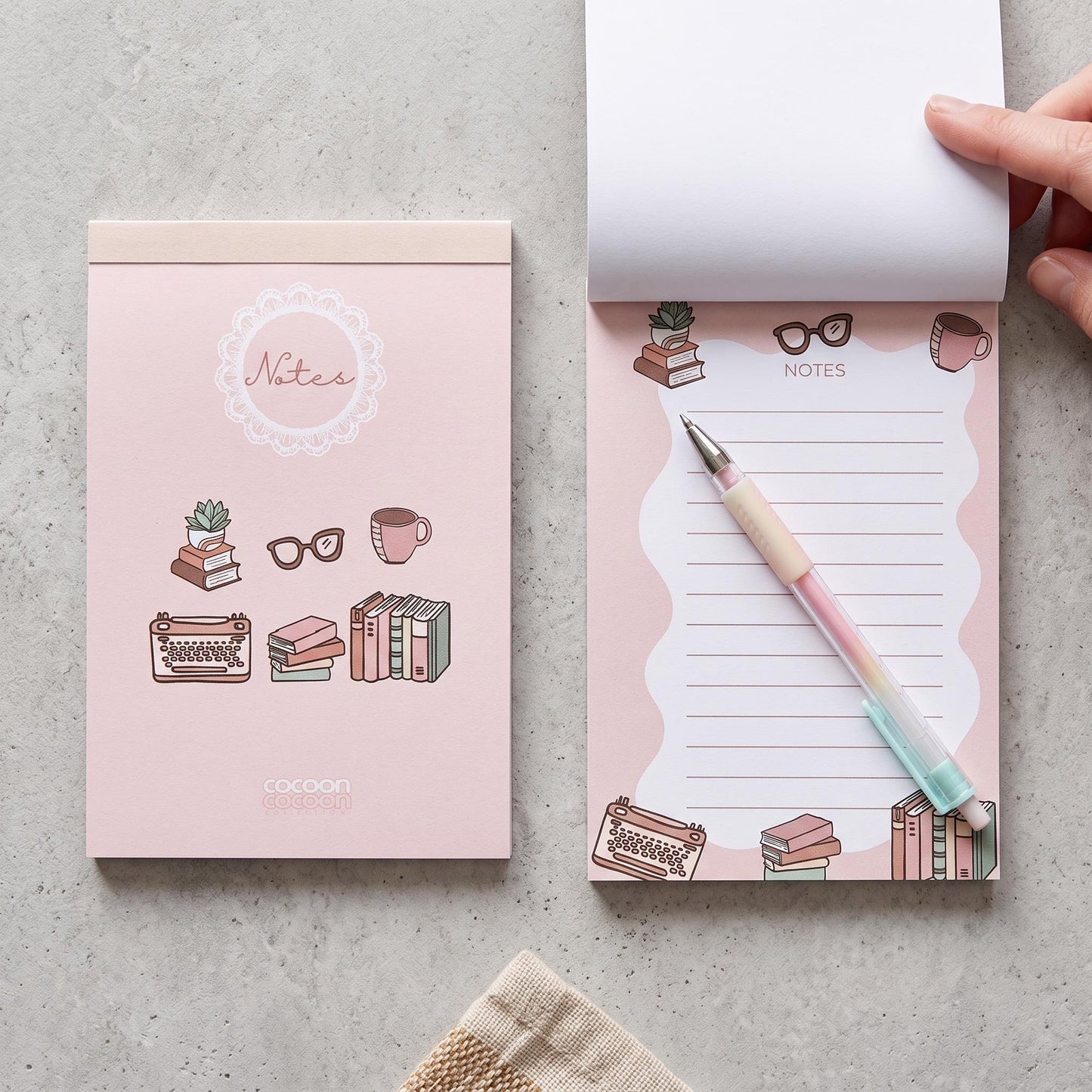 Magnetic Bookish Notepad Hand Crafted